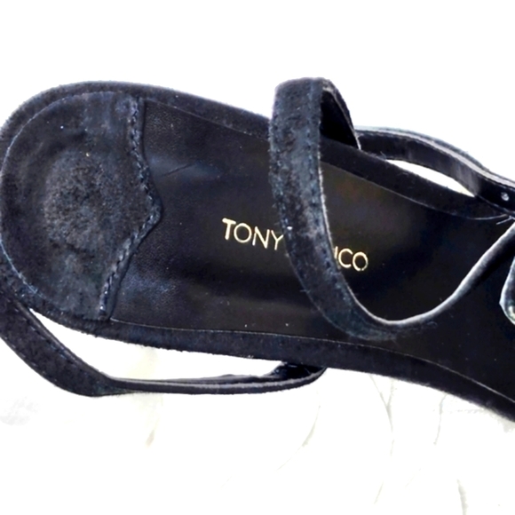 Tony Bianco shoes Sebastion black suede heels silver embellishment size 10 - Picture 8 of 17